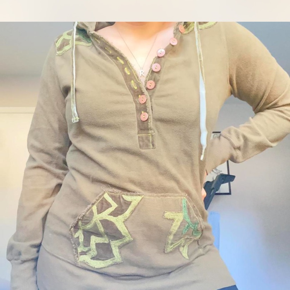 Free People appliqué hoodie